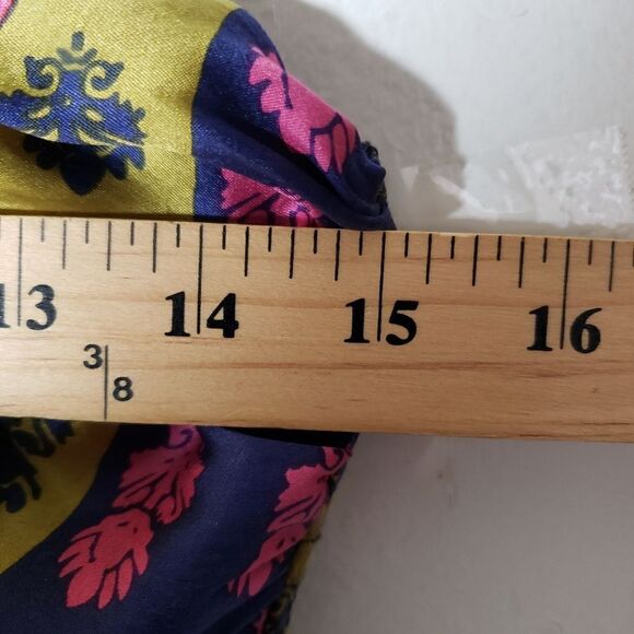 Kale Bob Silk Blend Colorful Boho Sleeveless Maxi Dress Size XS - Picture 6 of 9